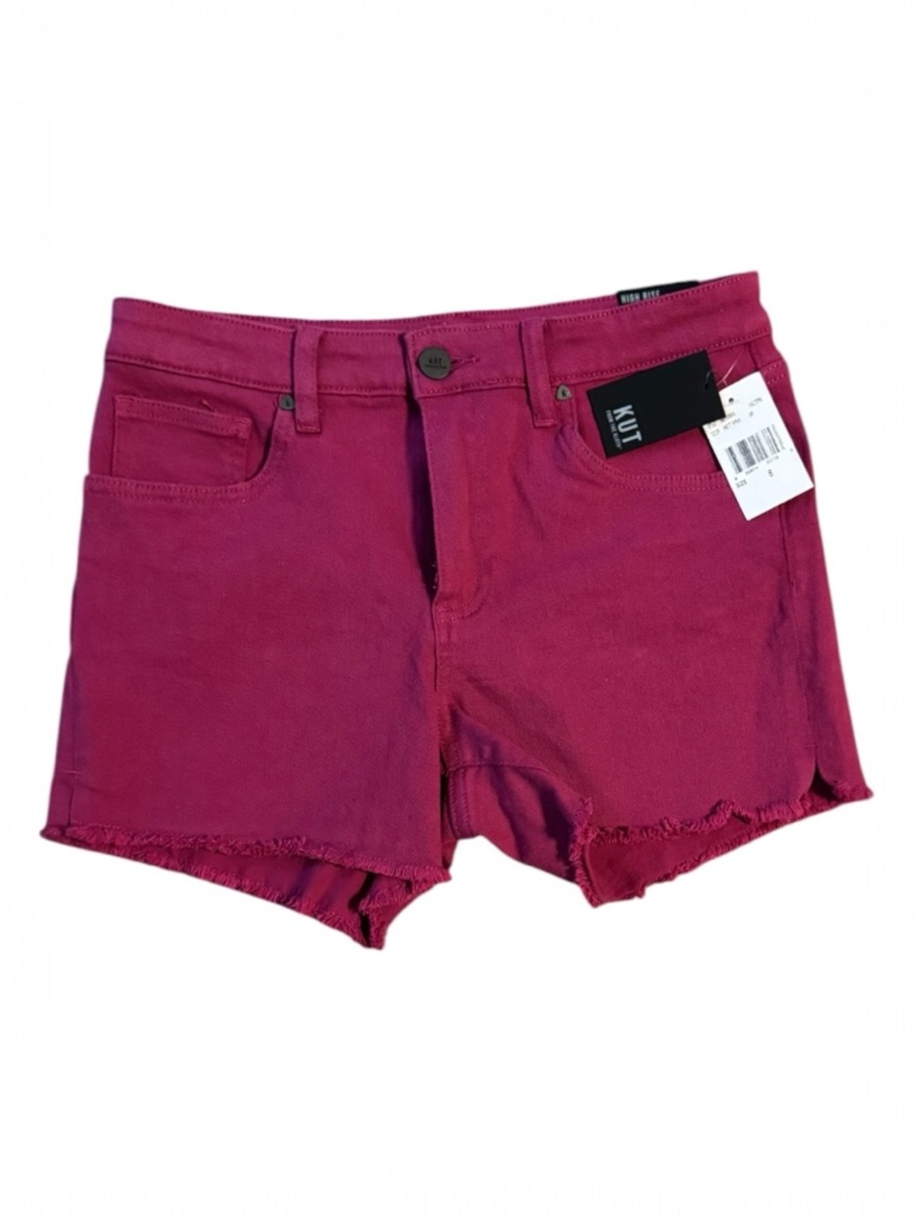 NWT Kut from the Kloth From The Kloth Women's Magenta Denim Cutoff Shorts